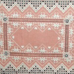 Detail hardanger tray cloth stitched by Anne Lond