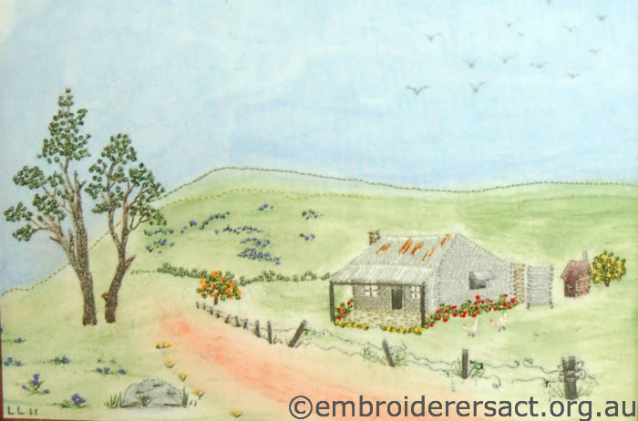 Stitched Country Scene