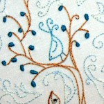 Detail Ghosts Birds stitchery