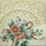 Detail Antique Fan Pillow stitched by Gail Haidon