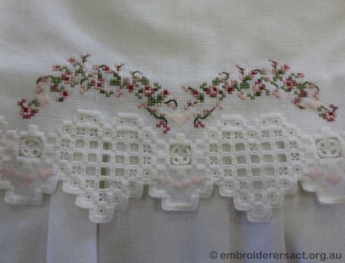 Baby and Bride Christening Gown detail