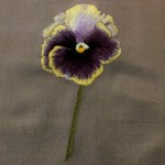 Pansy Thread Painting