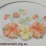 Ribbon embroidery on card