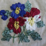 Silk Ribbon Embroidery Pansies
