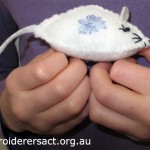 Embroidered felt mouse