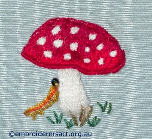 Red Mushroom with White Spots by Pat Bootland