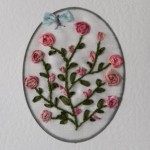 Card with Silk Ribbon Embroidery