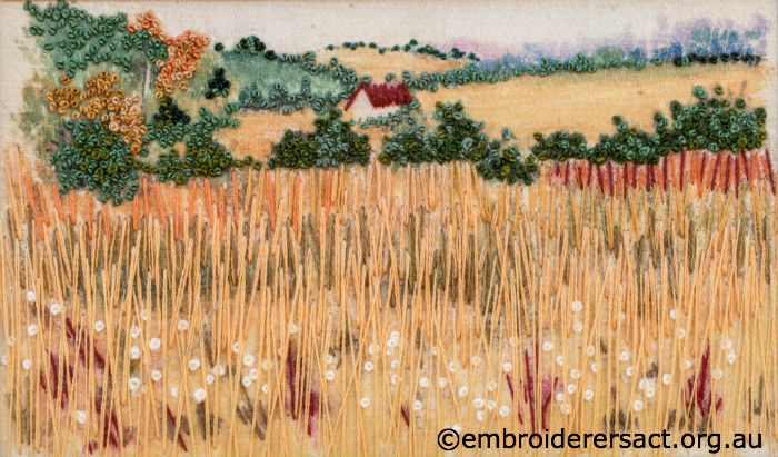 Embroidered landscape