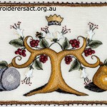 embroidered tray cover