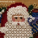 Detail of Beaded Santa Claus