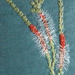 Stitched wildflowers