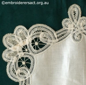 Detail 2 from Tape Lace Doyley made by Margaret Thompson