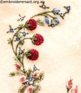 Detail 4 of Embroidered Teddy Bear Pyjama Case by Marjorie Gilby