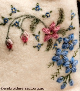 Detail 5 of Embroidered Teddy Bear Pyjama Case by Marjorie Gilby