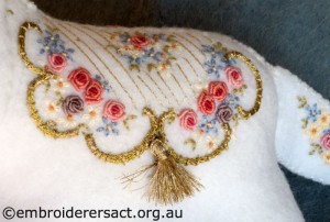 Detail 4 of Elephant Softie stitched by Barbara Adams