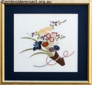 Bouquet from the Heart of Japan stitched by Irene Burton