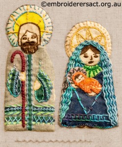 Detail 6 of Retro Nativity Scene stitched by Jillian Bath