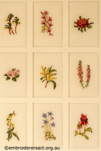 State Floral Emblems stitched by Kay Reid