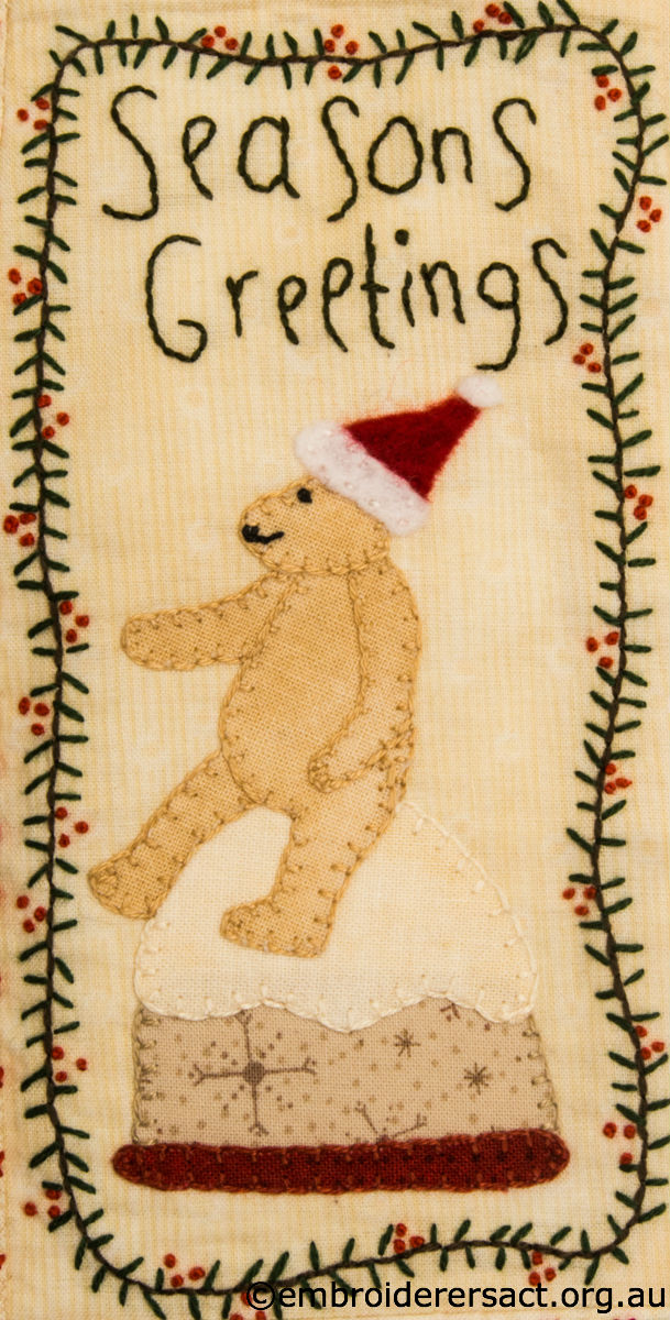 Christmas Bear stitchery