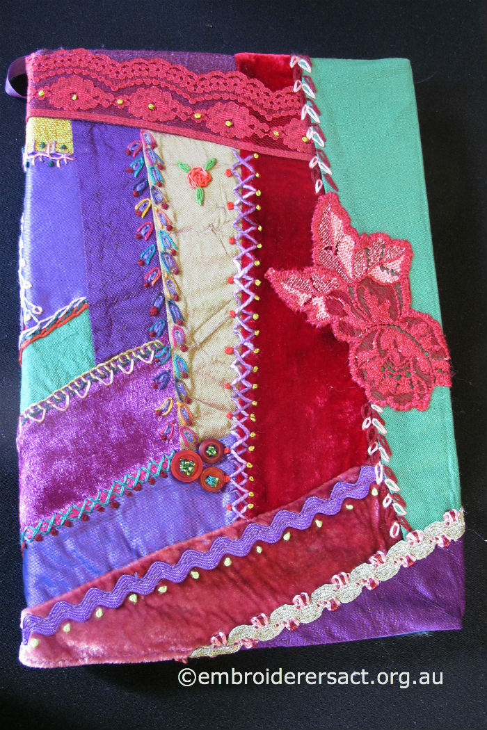 Crazy Patchwork Notebook Cover