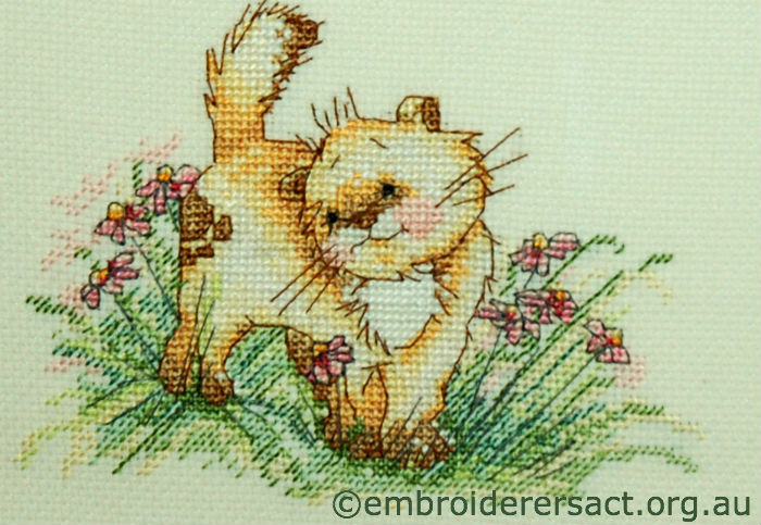 Detail Happy Cat X-stitch F.Basilisco