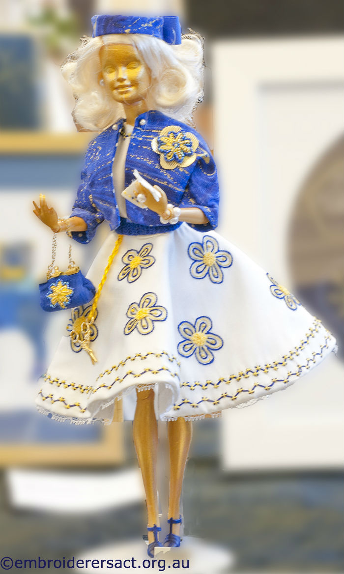 Doll dressed by Evelyn Foster