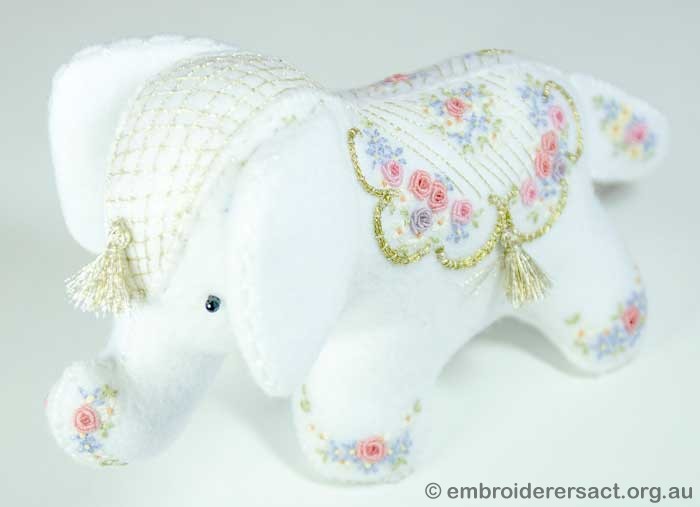Elephant softie stitched