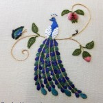 Elizabethan Peacock embroidery