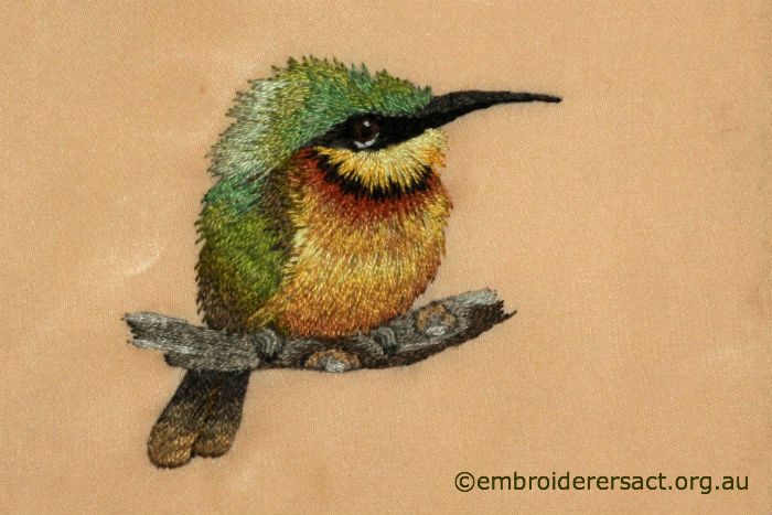 Thread painting of little bee eater