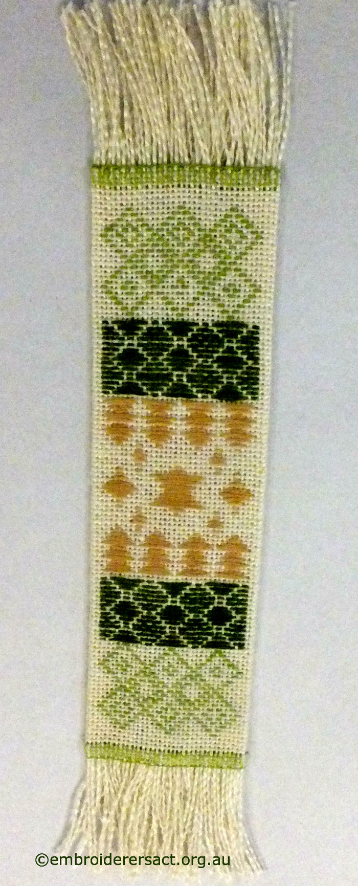 Pattern Darning Bookmark