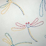 Sashiko Dragonflies stitched by Tracey Kent