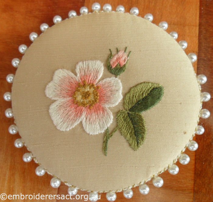 Thread Painting of Dog Rose