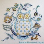 Vintage Owl stitched by Carmen Zanetti
