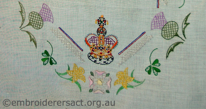 Detail of Coronation Tray Cloth