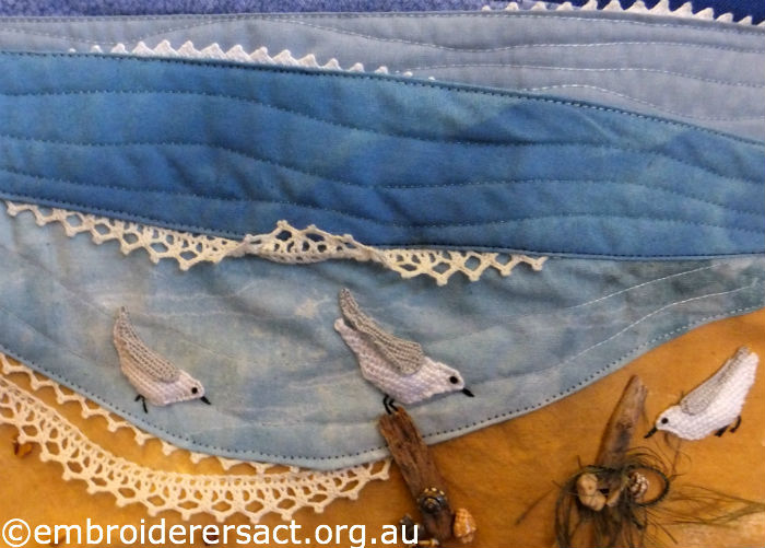 Detail of Needlelace Sandpipers