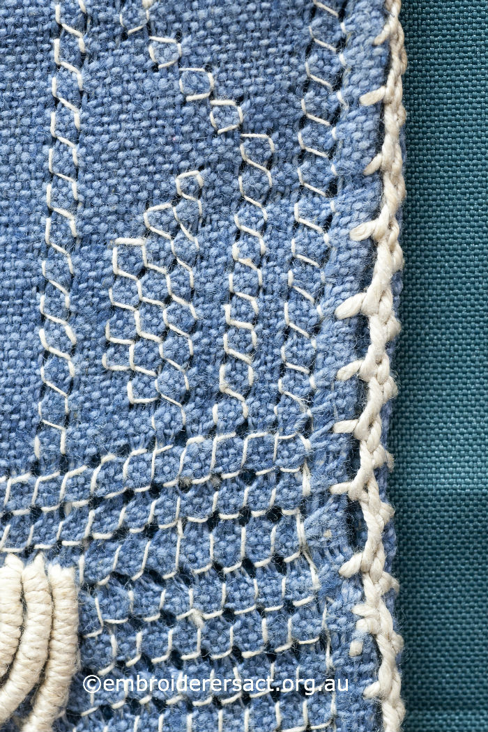 Four sided stitch openwork