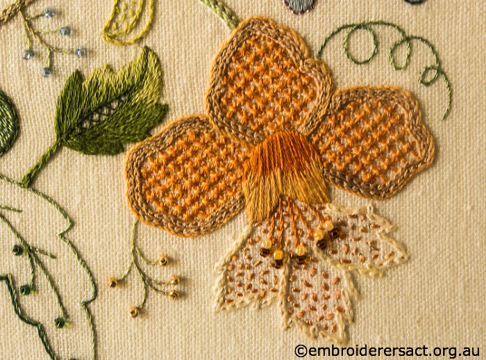 Detail of Crewel Embroidery