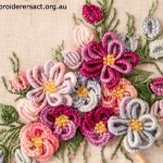 Detail of Vase of Flowers in Brazilian Embroidery