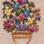 Stitched Flower Basket