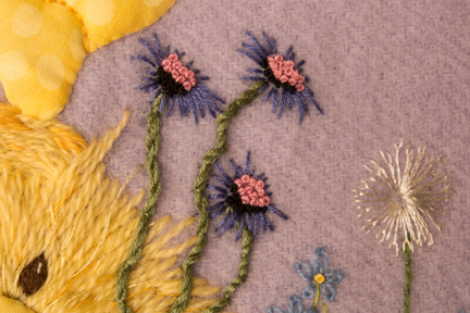 Detail of stitched Flowers 2