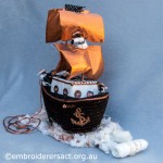 textile model ship