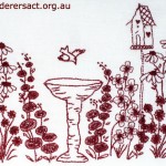 Redwork embroidery