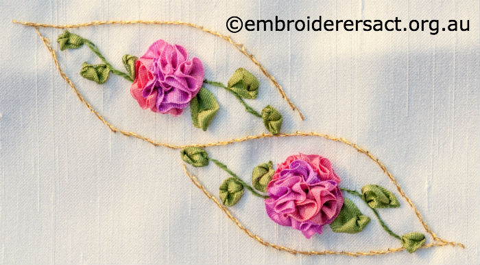 Ribbon embroidery flowers
