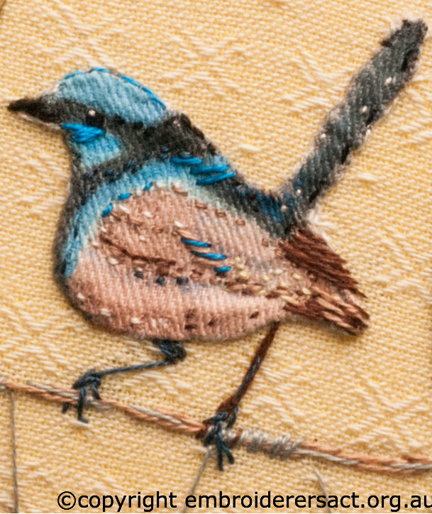 Stitched Blue Wren