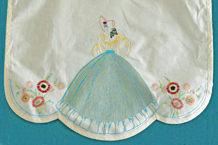 Detail of Girl on Vintage Semco Apron