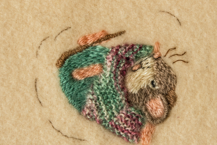 Cute Mice on Wool Blanket 2