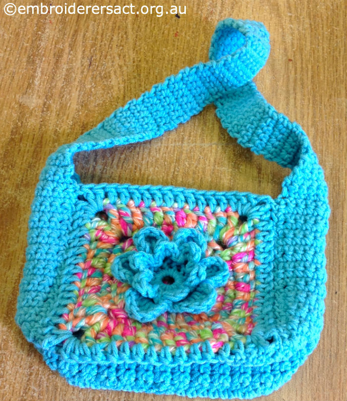 crocheted bag