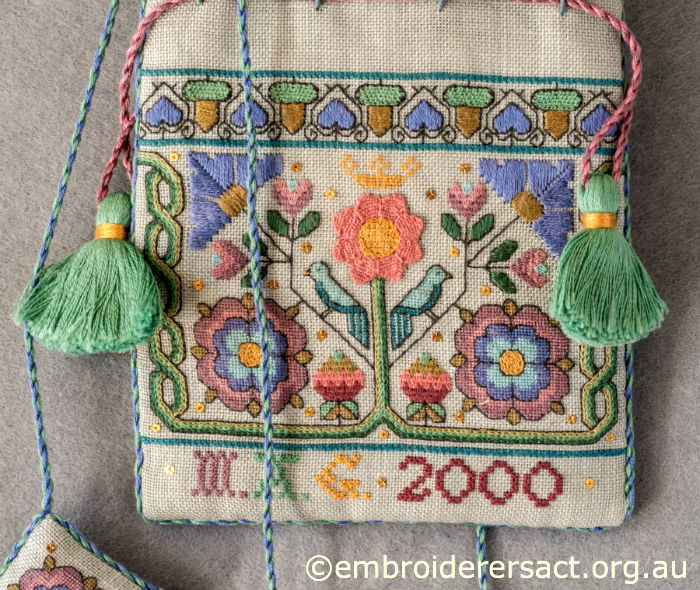 Embroidered Elizabethan Sweet Bag