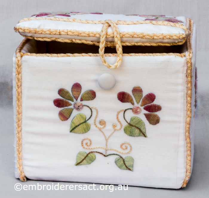 Embroidered box