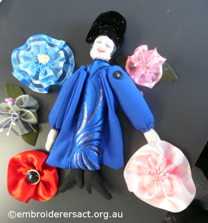 Doll and brooches1 by Shona Phillips